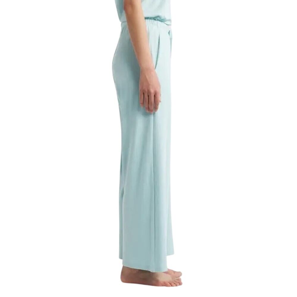 EILEEN FISHER  Organic Cotton Wide Ankle Pants in Pool Blue Size L - Picture 3 of 6